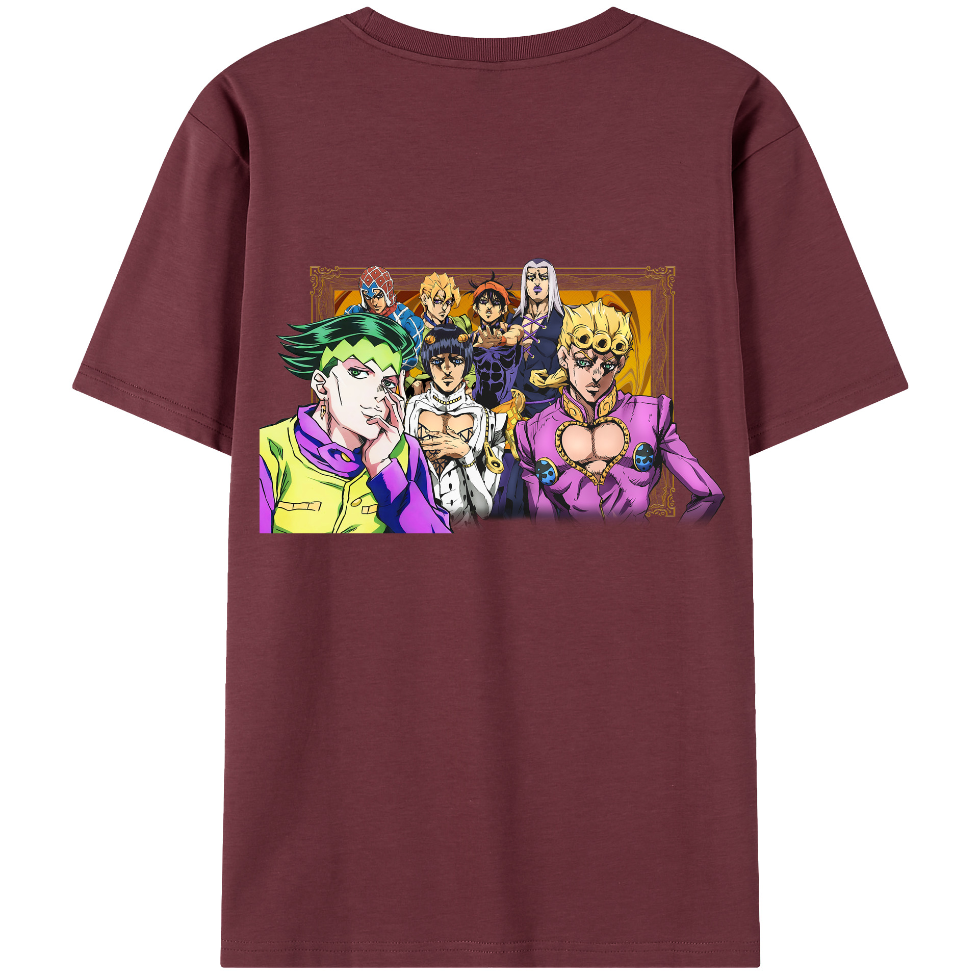 （画像用） ジョジョの奇妙な冒険 ジョルノ?ジョバァーナ JoJo's Bizarre Adventure Giorno Giovanna 綿100％半袖Tシャツ（背面プリント）